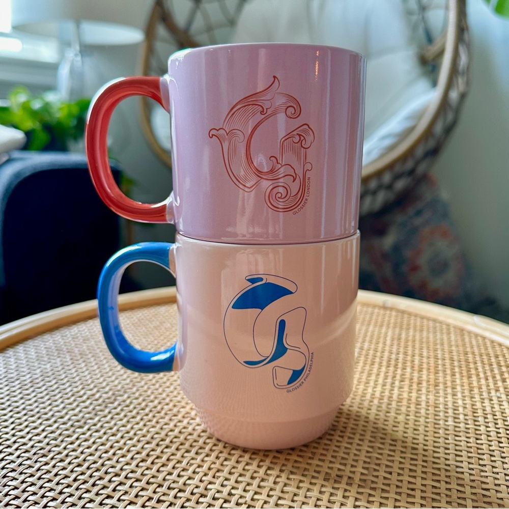 NIB Glossier Mug London & Philadelphia Stacking Set - Picture 9 of 12